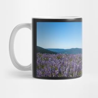 View of lupine and mountains Mug